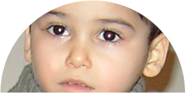 Gesicht von kleinem Jungen